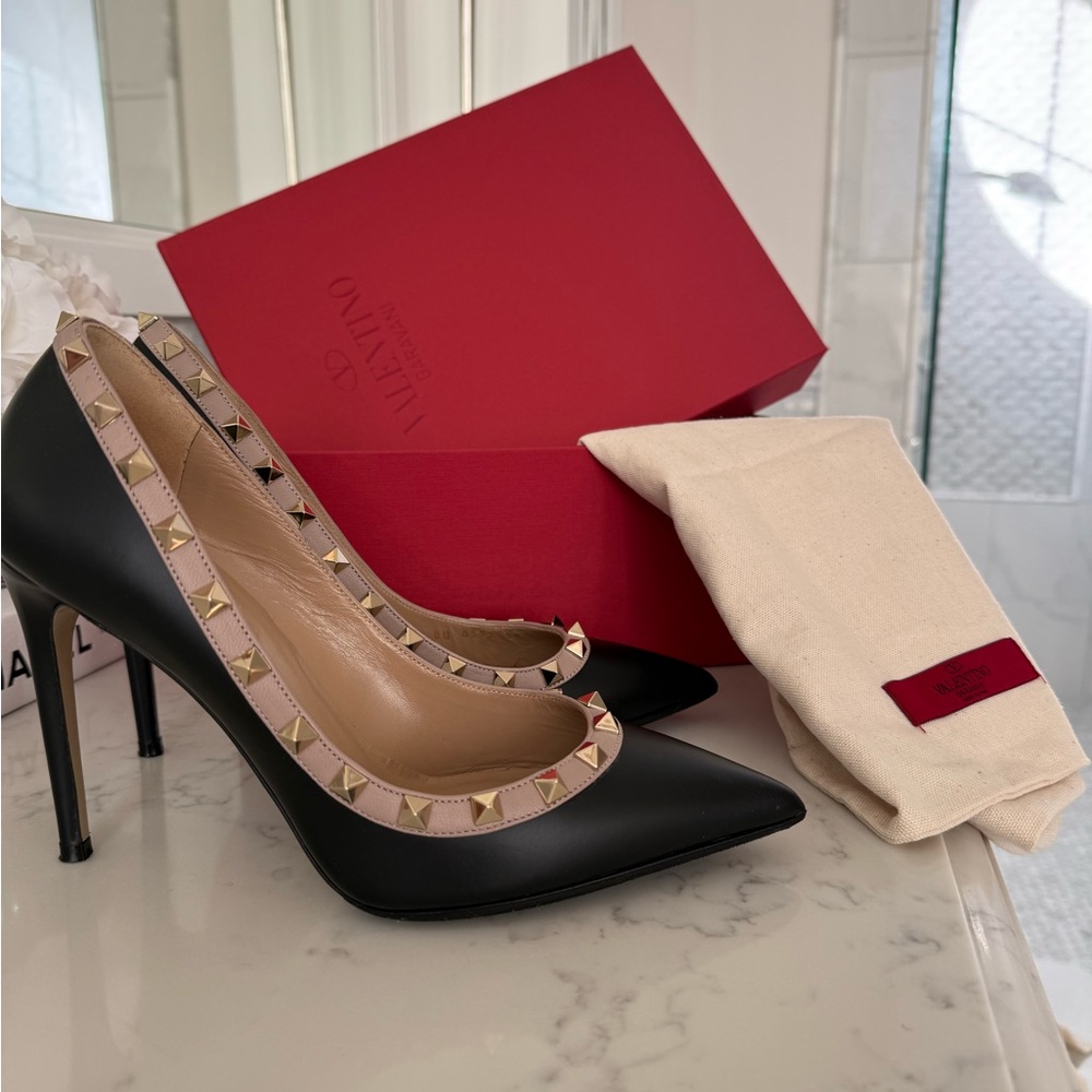 Valentino Black Studded Heels